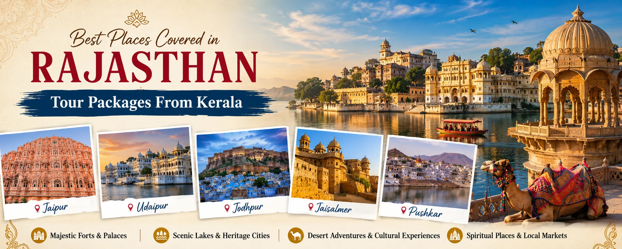 Best Places Covered in Rajasthan Tour Packages From Kerala